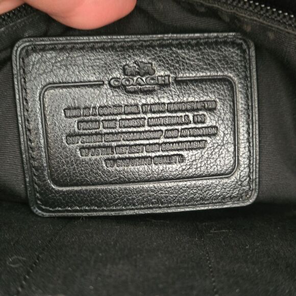 Coach Hamilton Black Leather Briefcase Padded Solid F54804 - Picture 16 of 16